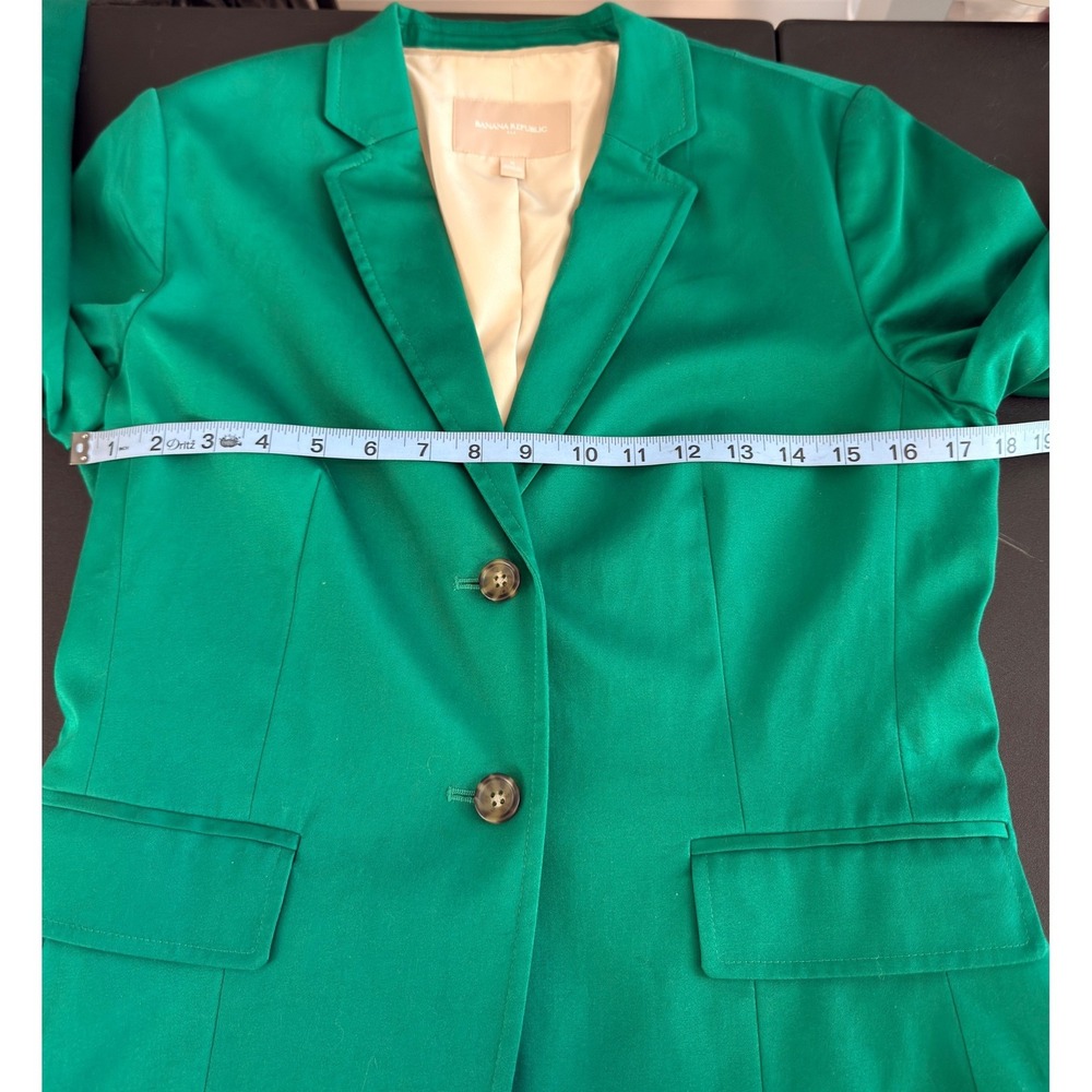 Banana Republic Green Blazer Women's Basic Office Work Career Business Size 8 - Picture 13 of 13